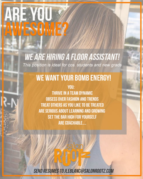 WE ARE HIRING! Salon Rootz
